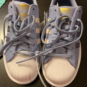 Adidas superstar platform blue